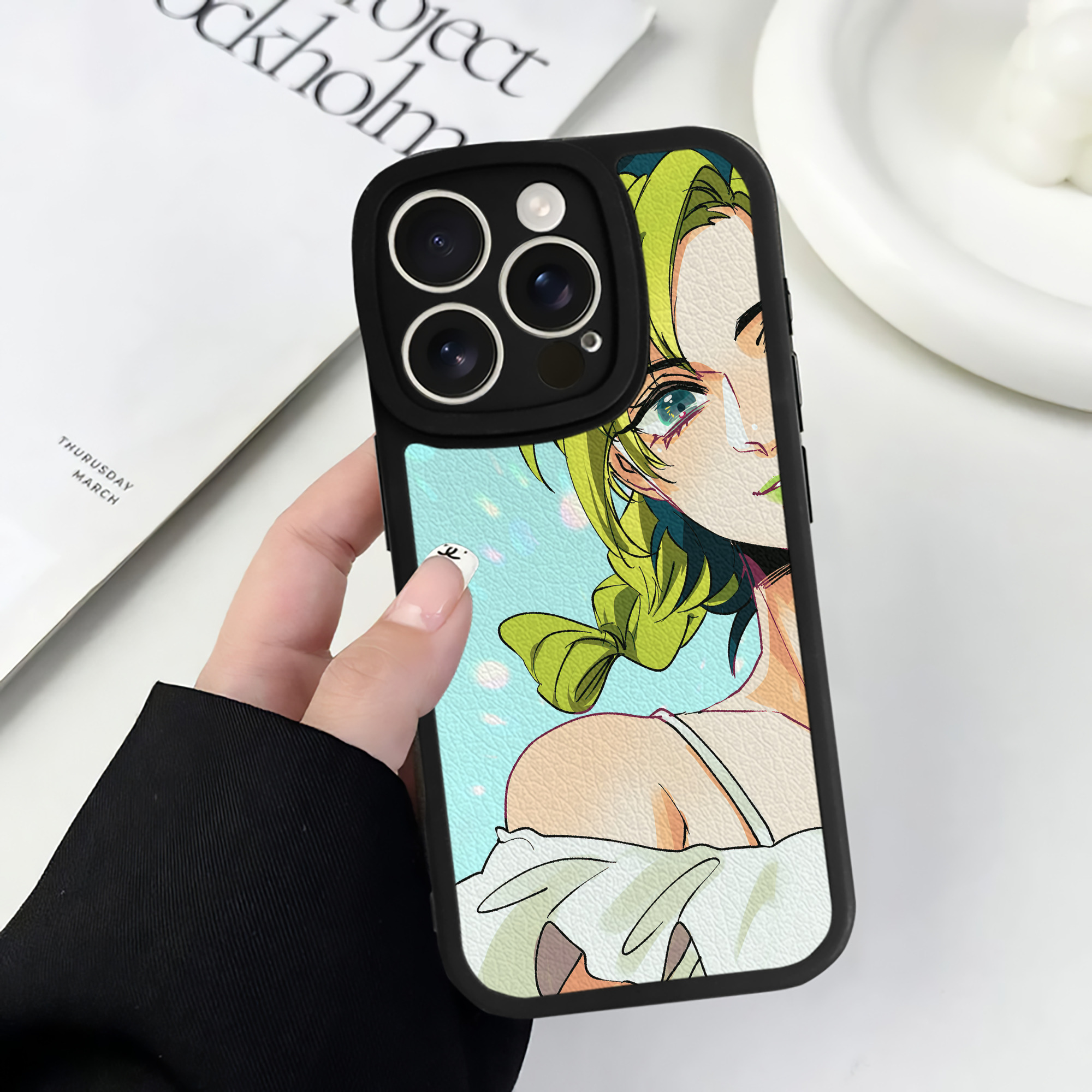 （画像用） ジョジョの奇妙な冒険 JoJo's Bizarre Adventure 【iPhone 16シリーズ対応】シリコンスマホケース（レザー調） 材質：シリコン